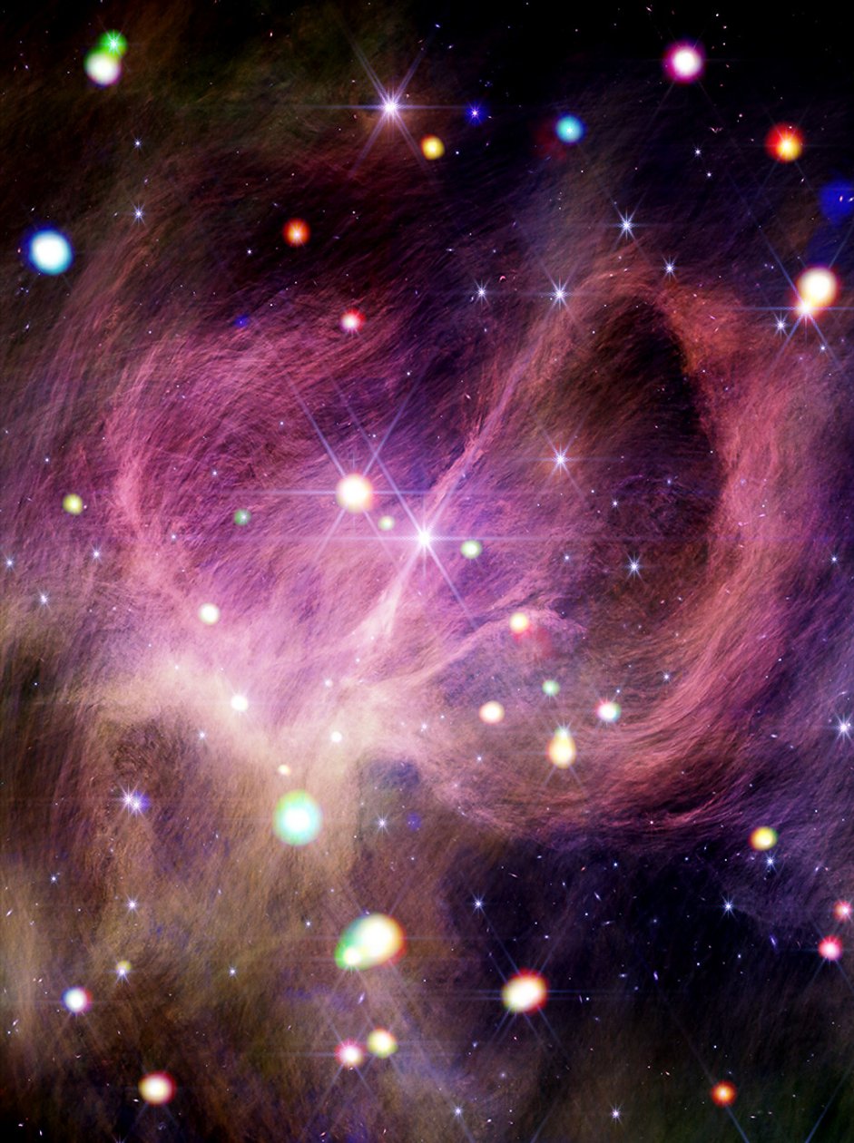 IC 348 (ウェッブ + チャンドラ) 作： ジェイムズウェッブ宇宙望遠鏡（NASA）