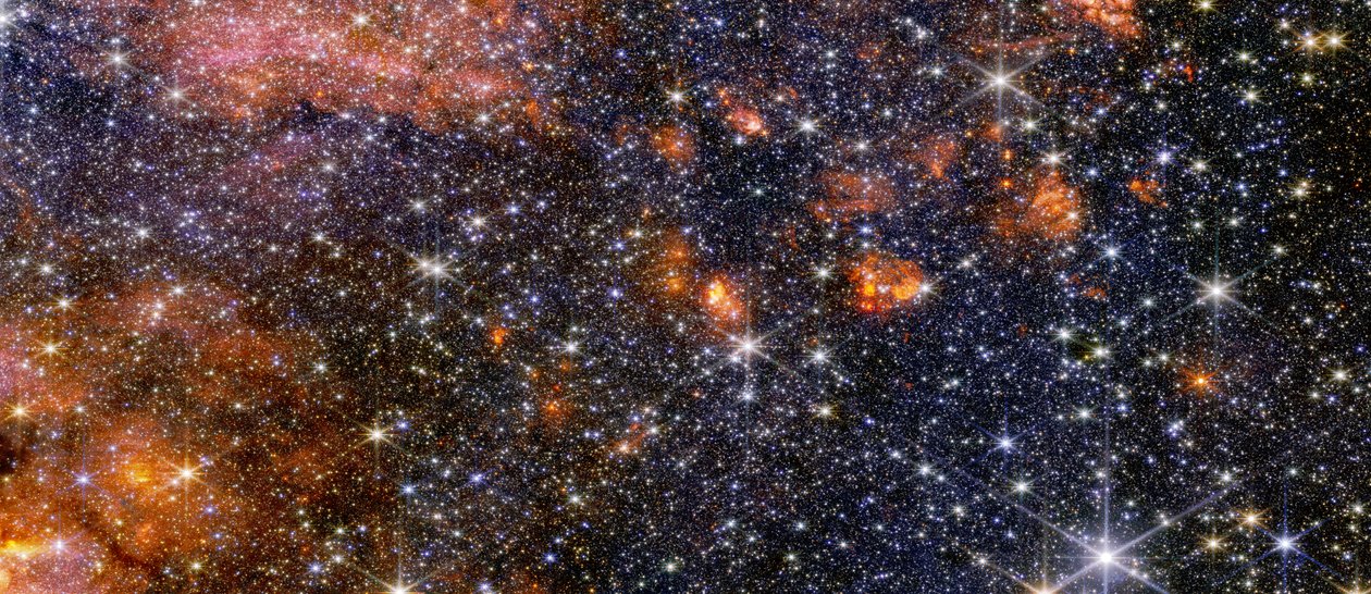 サジタリウスB2（NIRCamによる画像） 作： ジェイムズウェッブ宇宙望遠鏡（NASA）