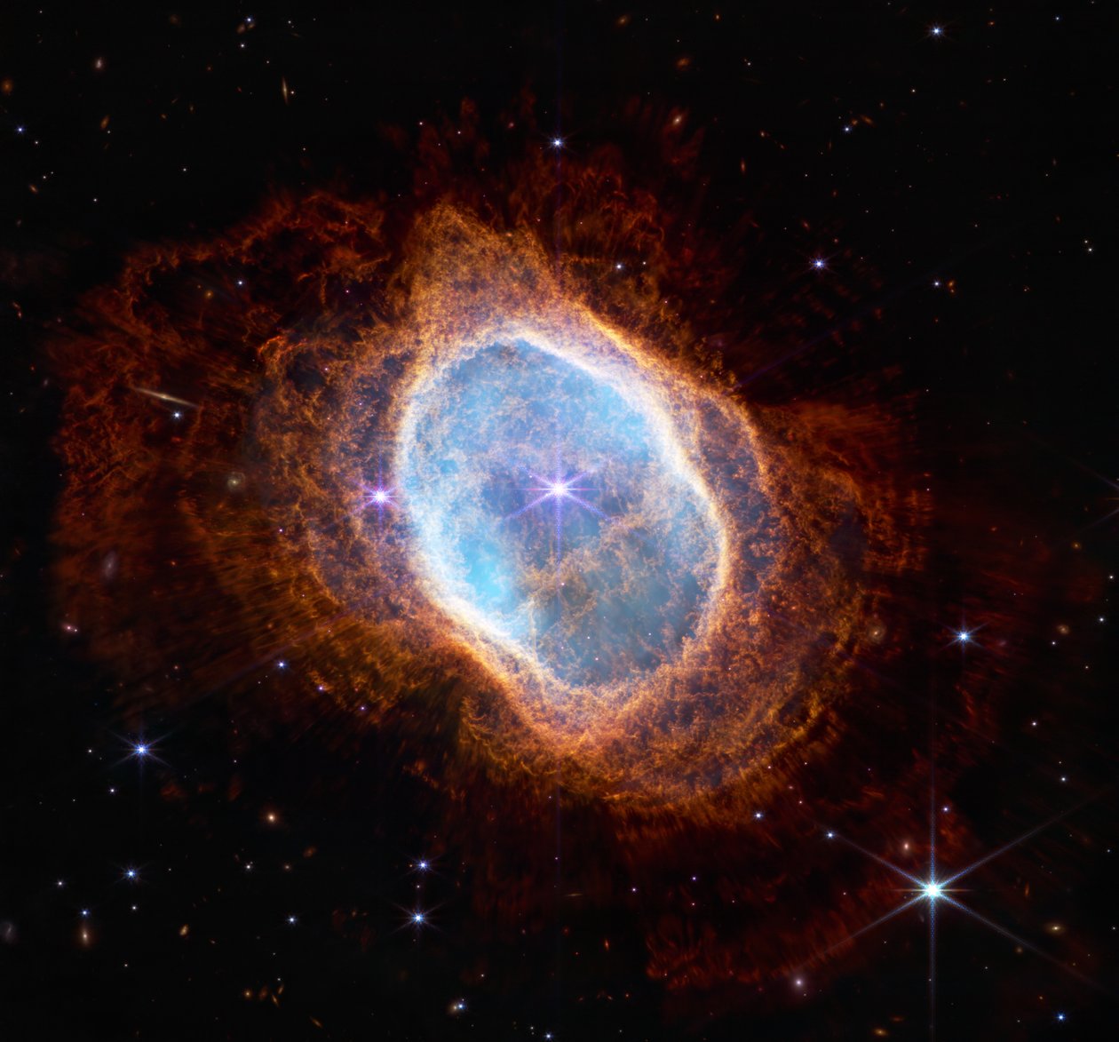 南環星雲（NIRCam画像） 作： ジェイムズウェッブ宇宙望遠鏡（NASA）