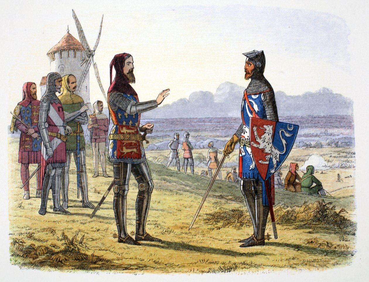 フランスのクレシーの戦いで息子への助けを拒むエドワード3世（1346年 1864年 作： ジェームズ・ウィリアム・エドマンド・ドイル