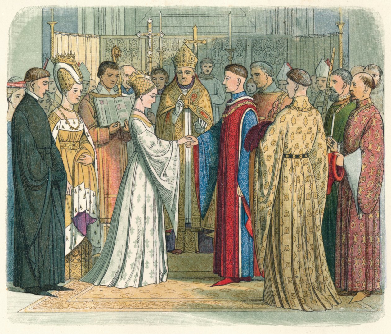 ヘンリー5世とフランスのキャサリンの結婚、1420年1864年 作： ジェームズ・ウィリアム・エドマンド・ドイル