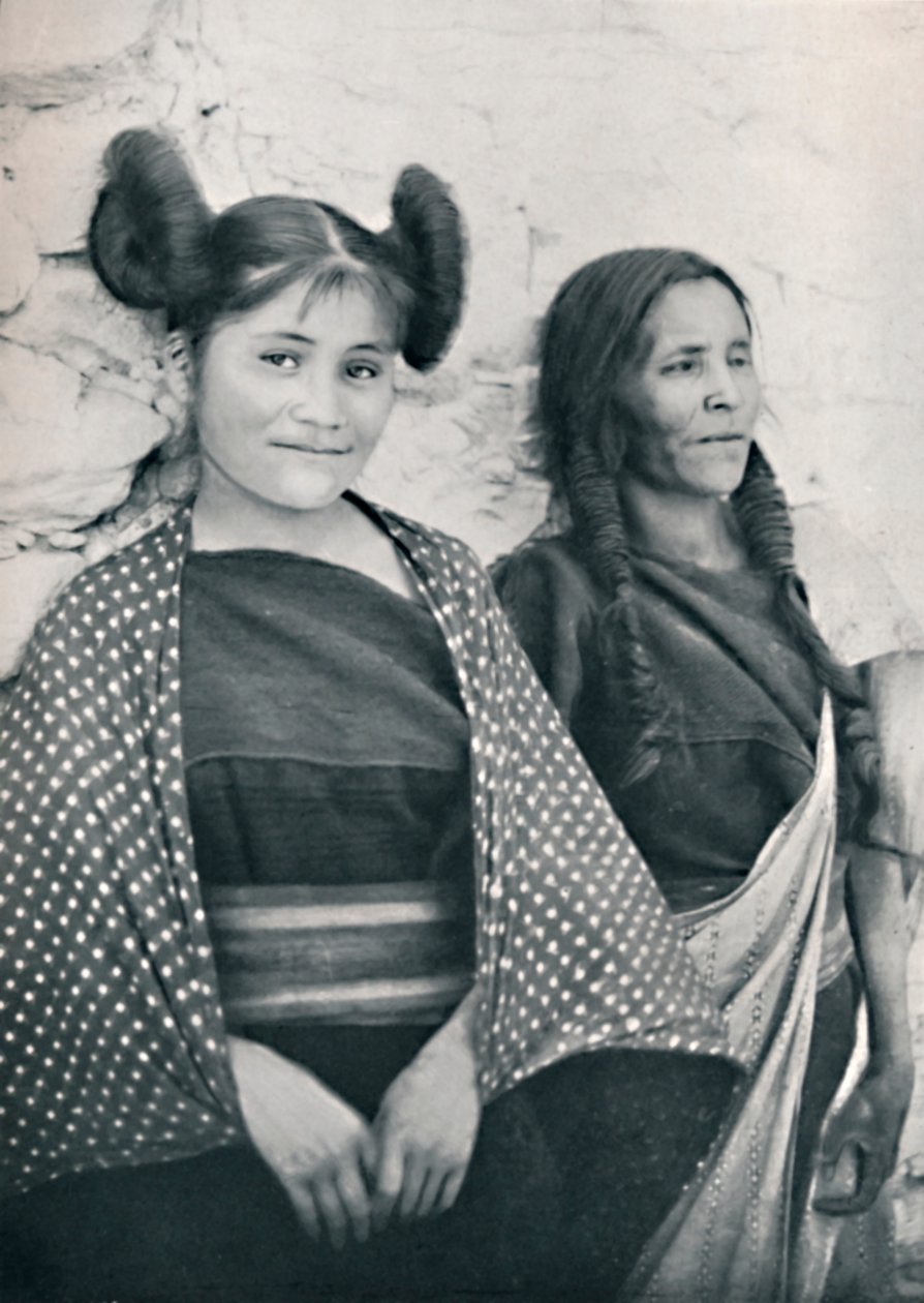 HOPI Susanne and Jake Page 写真集　ポピ族の写真集 アリゾナ州のホピ族の少女とその母親、1912 年