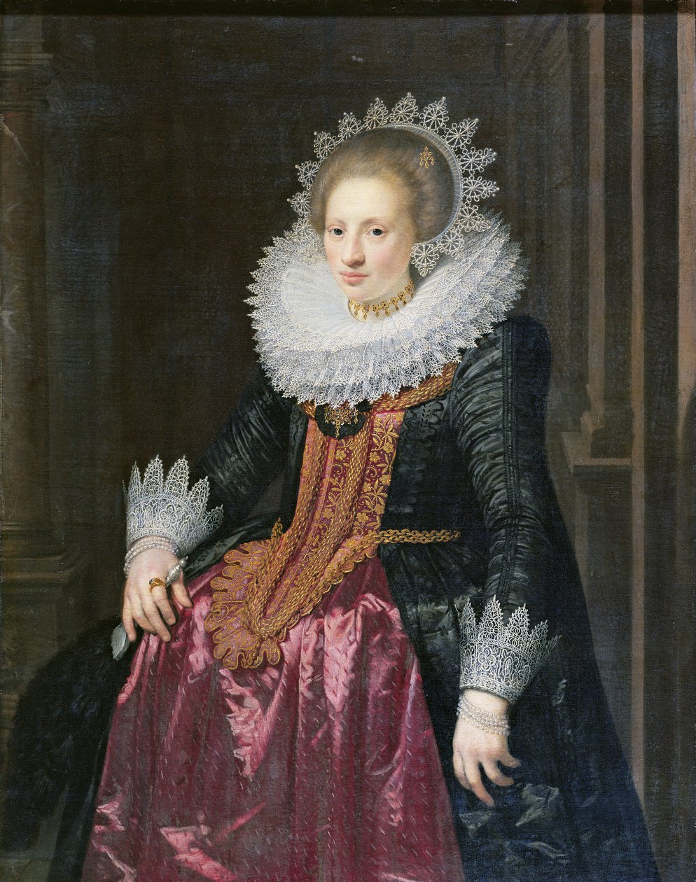 マダムフライダグスファンヴォルホーフェン、1620年 作： ヤン・アントニス。ヴァン・ラヴェステイン