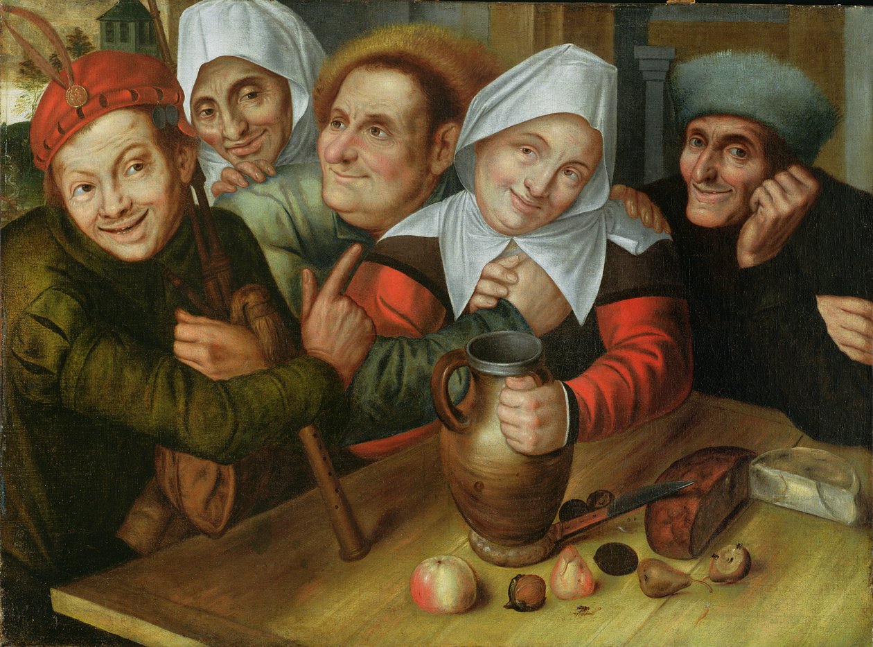 陽気な会社、1557年頃 作： Jan MassysまたはMetsys