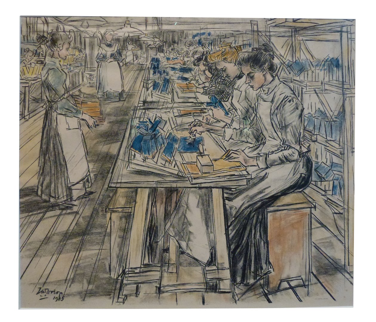 ろうそくの製造について作られた12個のlithos Tooropの1つであるKokerplakkerij 作： ヤン・トゥーロップ