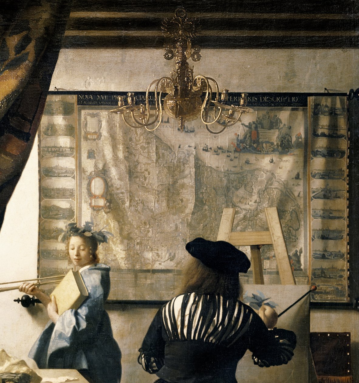 アーティストスタジオ、c.1665-66キャンバスに油彩408のディテール 作： ヤン・フェルメール・ファン・デルフト