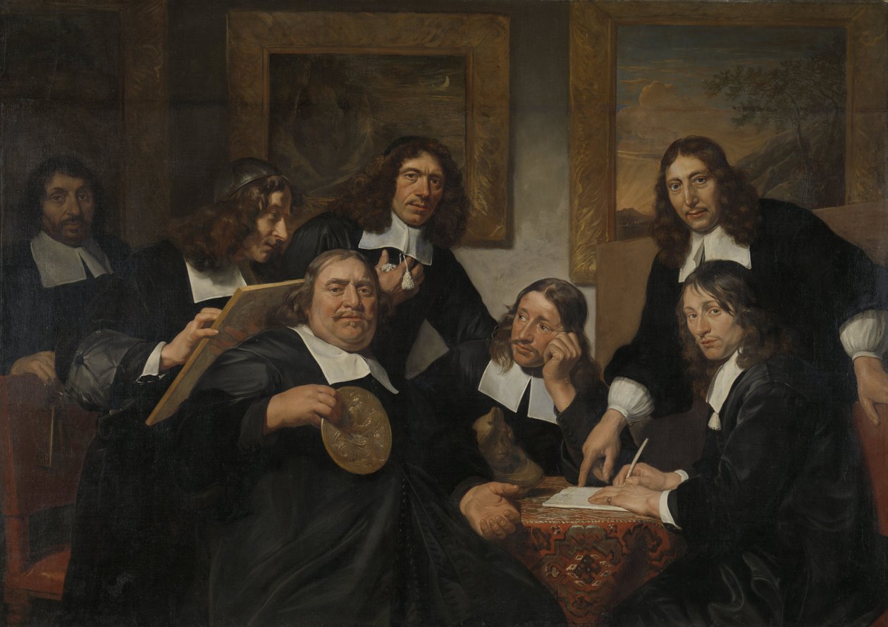 1675年、ハールレムの聖ルークギルド総督 作： ヤン・ド・ブレイ