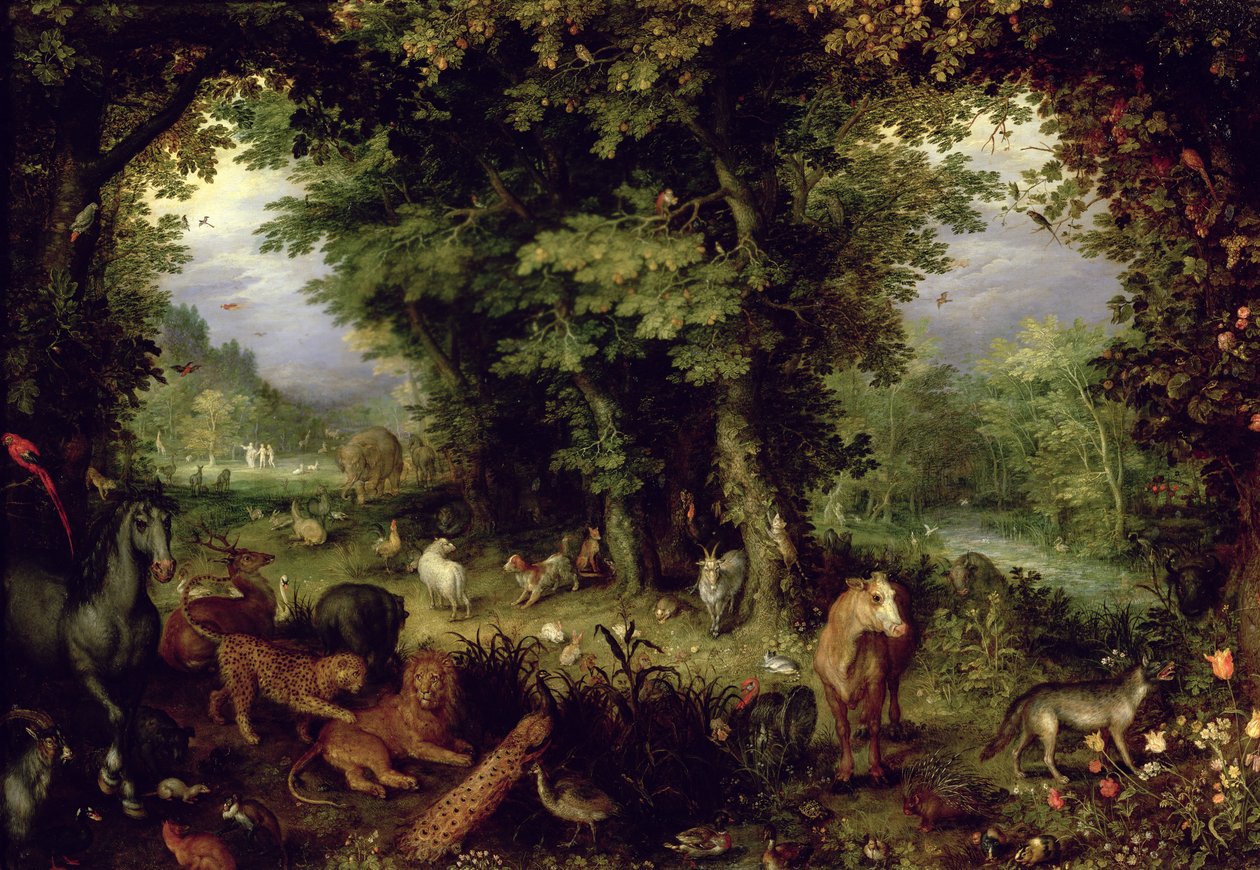 Earth or The Earthly Paradise、1607-08（oil on銅） 作： ヤン・ザ・エルダー・ブリューゲル