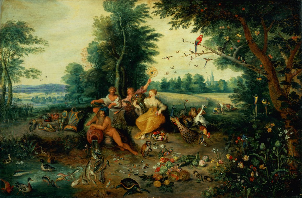4つの要素（パネル） 作： Jan Brueghel the Younger