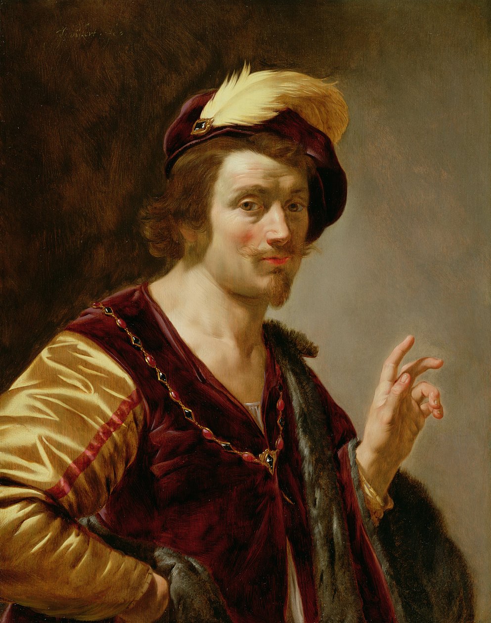 婚約者：花婿、c.1630（42408のペア） 作： ヤン・ファン・バイレルトまたはバイレルト