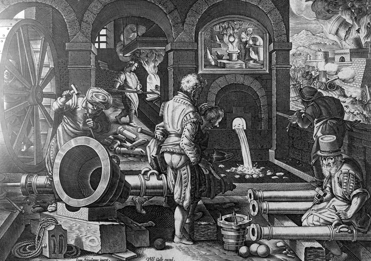 フィリップスガレが彫刻した「ノヴァレペルタ」のパウダー、プレート3、1580〜1605年頃 作： ヤン・ファン・デル・ストレイト