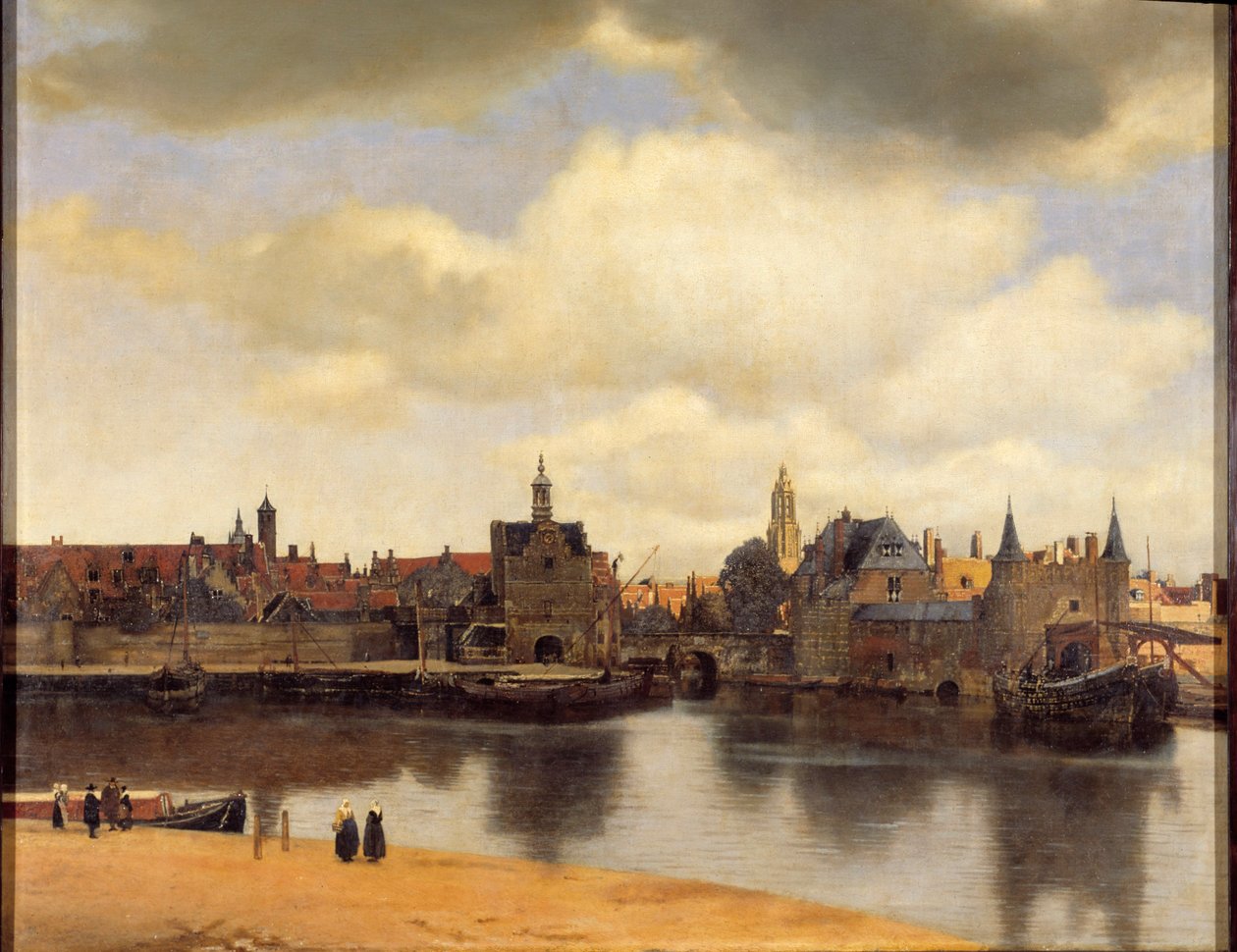 デルフト市街の眺め 作： ヤン (1632-75) フェルメール