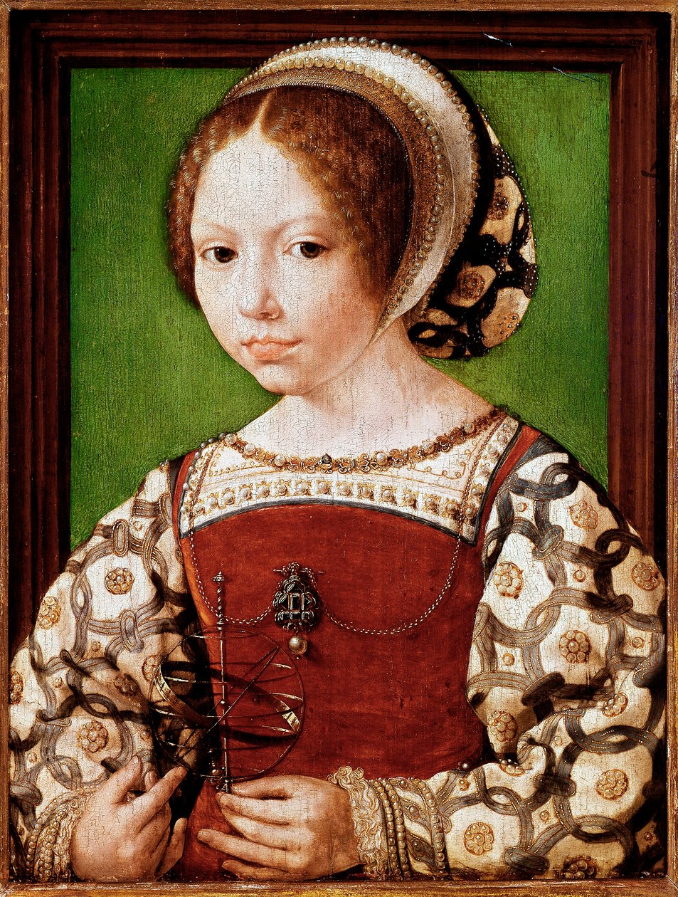 デンマークのドロテアと思われる若い王女の肖像（絵画 作： ヤン（c.1472-c.1533）ゴサート