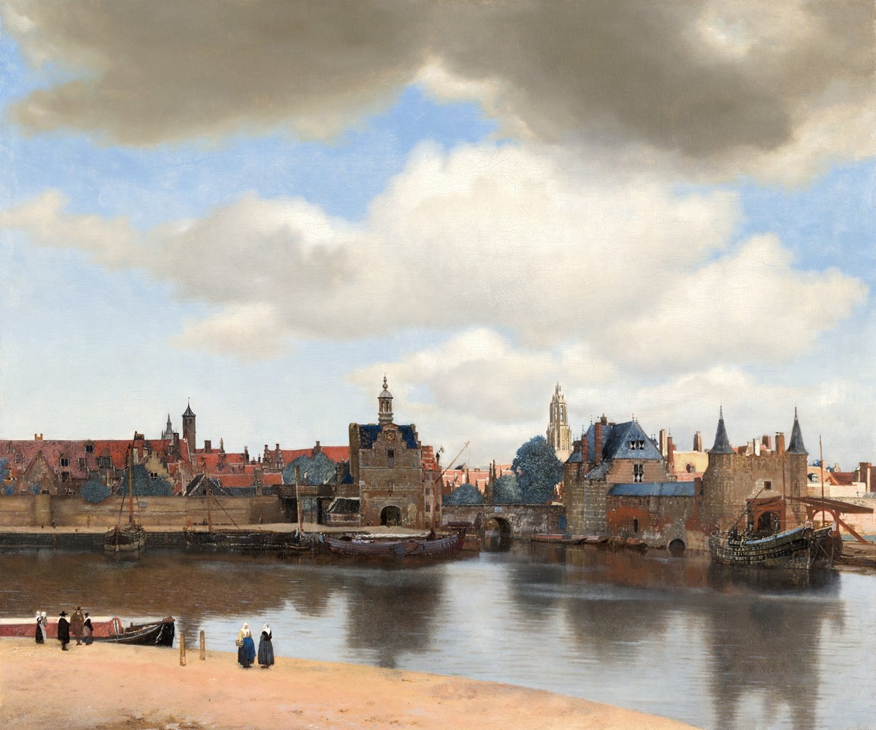 デルフトの眺望、c.1660-61（キャンバスに油彩）