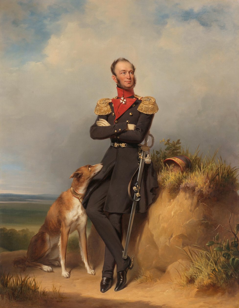 オランダ王ウィリアム 2 世の肖像 ヴィレム 2 世の肖像 (1792-1849) 作： Jan Adam Kruseman
