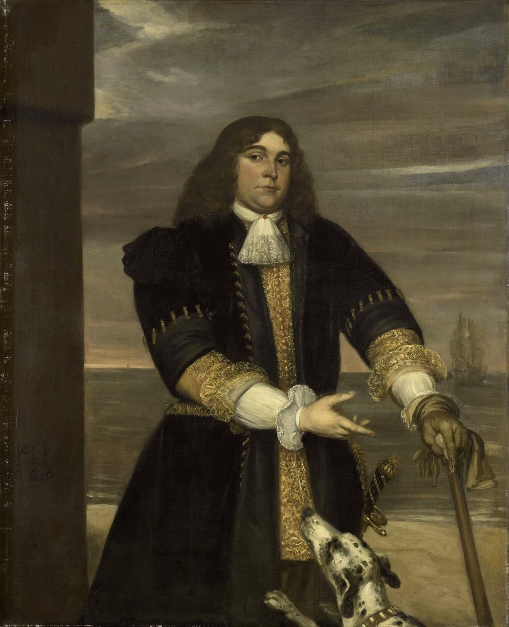 オランダ人：ヤン・ファン・ゲルダー（1647-73）。ミヒエル・アドリアエンス・ド・ルイターの継子で、海運の船長。 作： ジャンアンドレアリーベンス