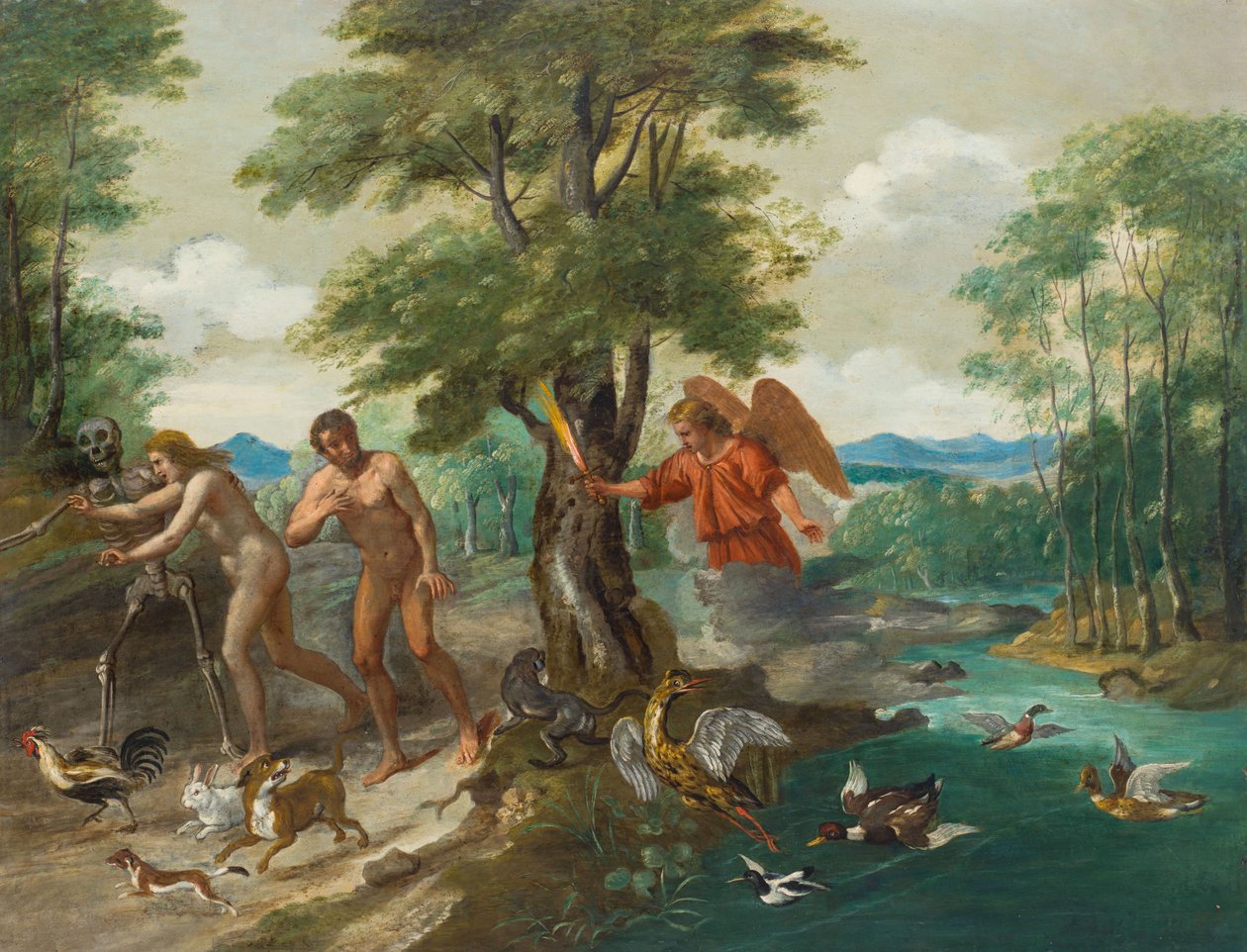 楽園のアダムとイブ 作： Jan Brueghel the Younger
