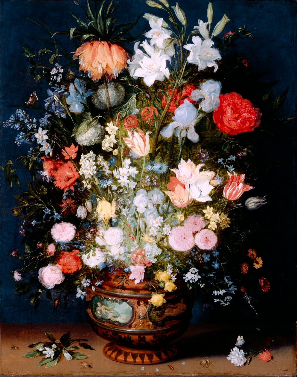 陶器の花瓶に入った花束 作： Jan Brueghel the Younger