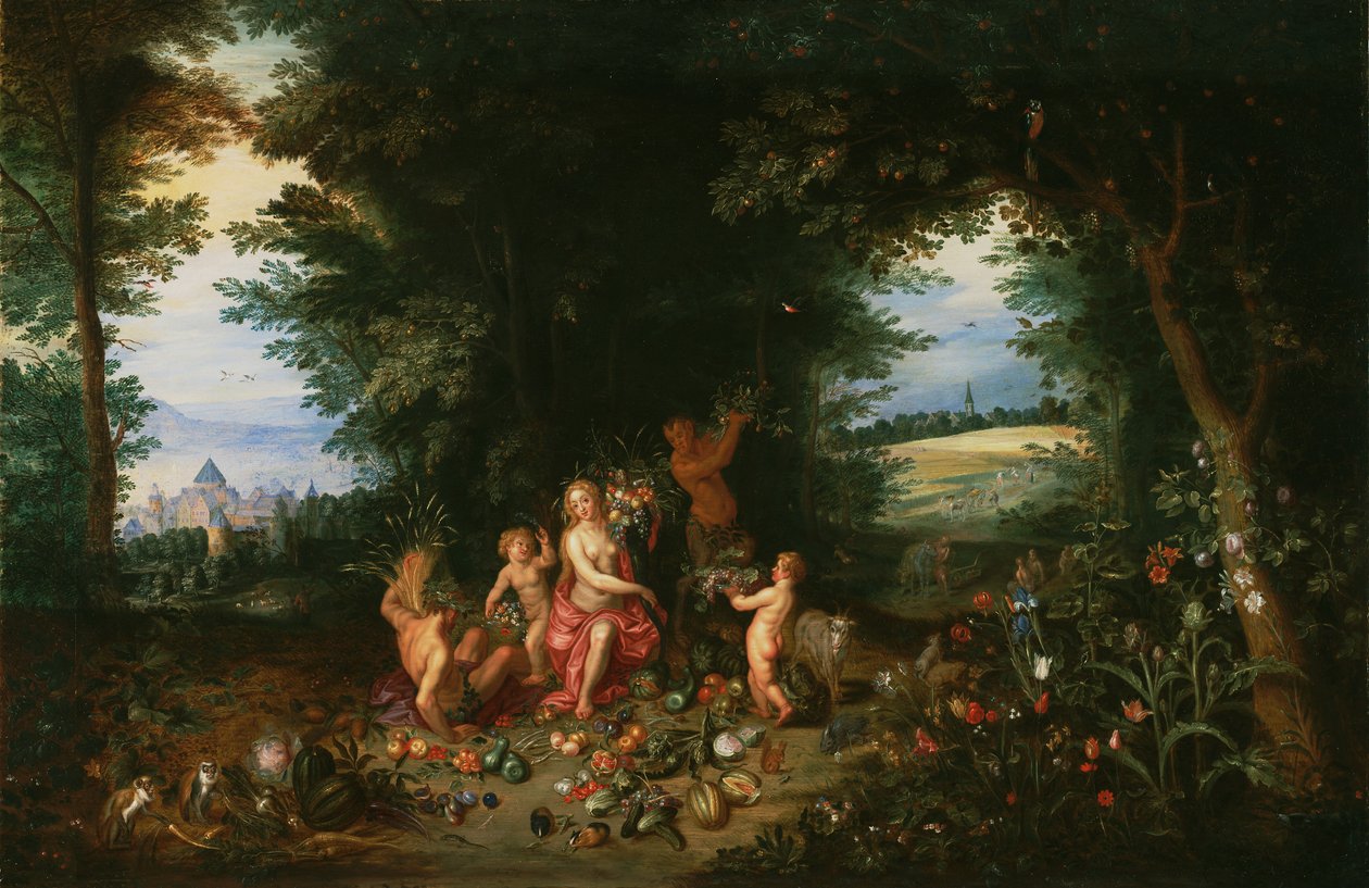 セレスのある風景（地球の寓意） 作： Jan Brueghel the Younger
