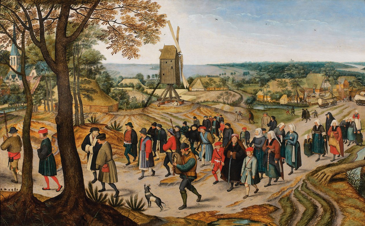 1627年の「結婚式のコルテッジ」。 作： Jan Brueghel the Younger