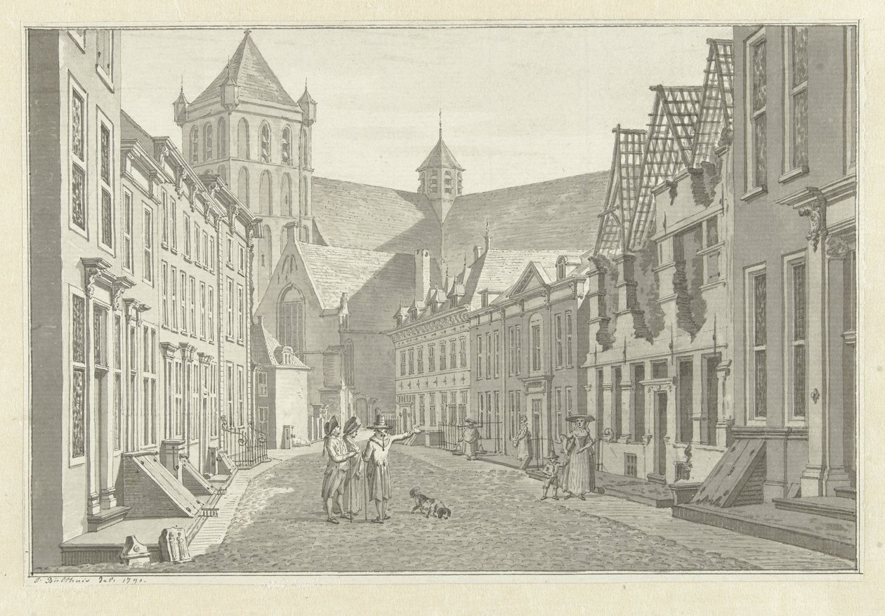 1787年、ミデルブルグのルーカス・ヴァン・スティーニンクの家の廃墟 作： Jan Bulthuis（アーティストによる署名）
