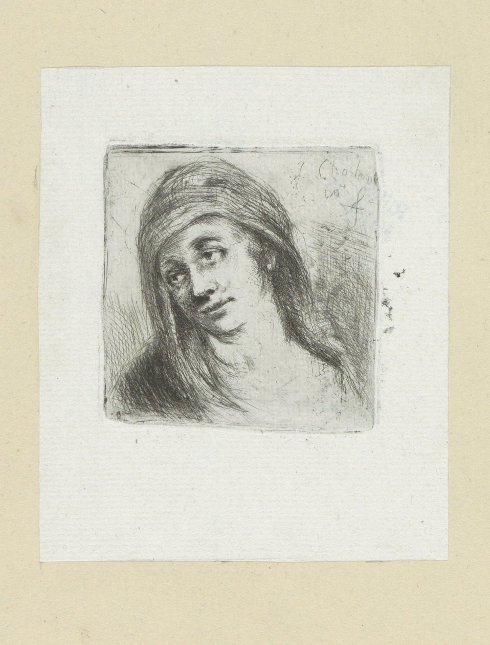 Jonge vrouw は hoofddoek に会いました The Compleat Work of Etchings by John Chalon / Oeuvre Complette des Eaux Fortes par Jean Chalon (シリーズ名) 作： ヤン・シャロン