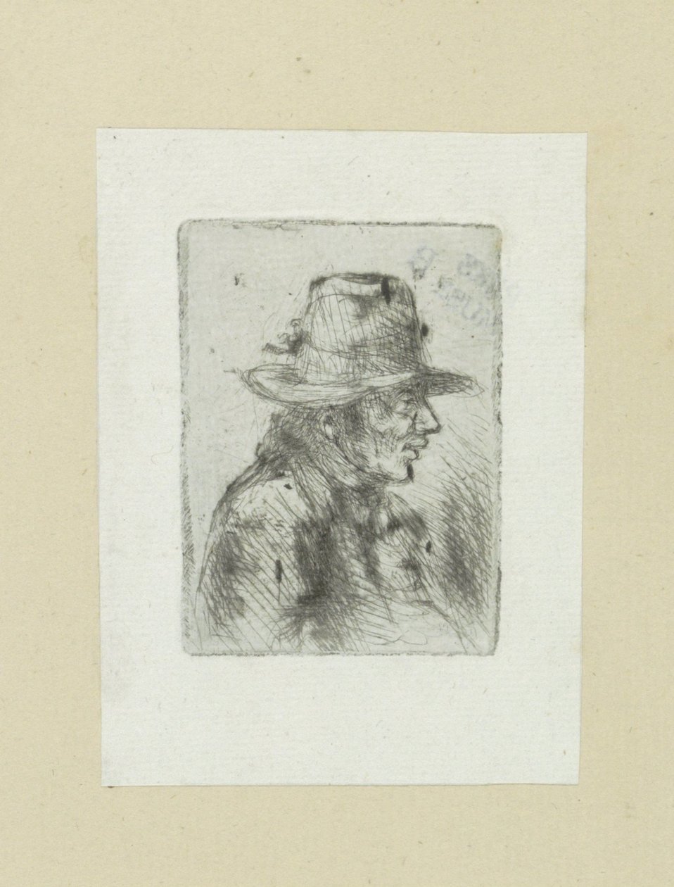 男はhoge hoedを置き、naar rechts The Compleat Work of Etchings by John Chalon / Oeuvre Complette des Eaux Fortes par Jean Chalon (シリーズ名) 作： ヤン・シャロン