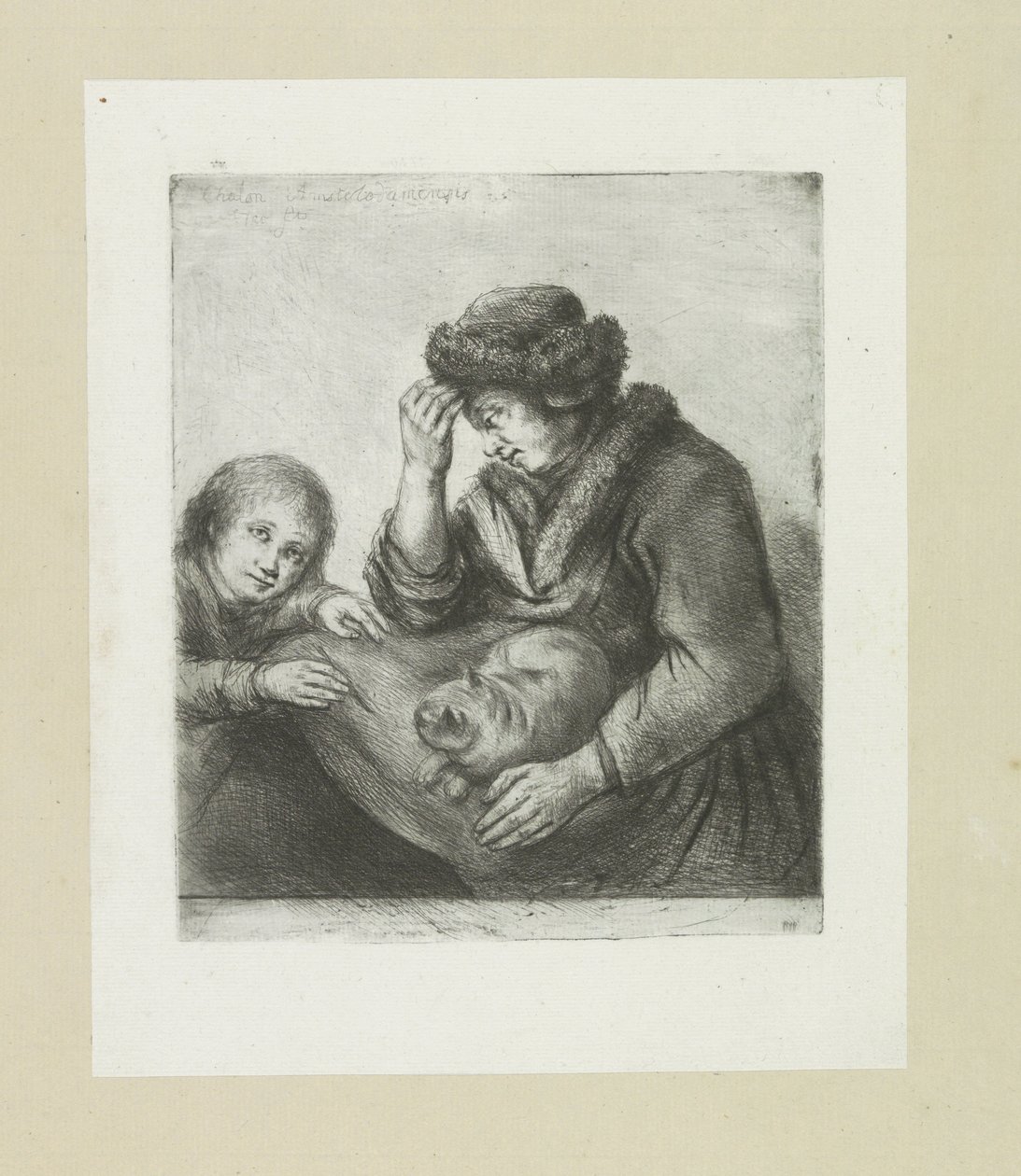 Moeder は親切な人を kat に変えます The Compleat Work of Etchings by John Chalon / Oeuvre Complette des Eaux Fortes par Jean Chalon (シリーズ名) 作： ヤン・シャロン