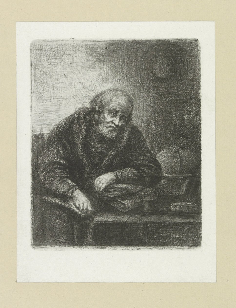 Oude man aan zijn デスク The Compleat Work of Etchings by John Chalon / Oeuvre Complette des Eaux Fortes par Jean Chalon (シリーズ名) 作： ヤン・シャロン