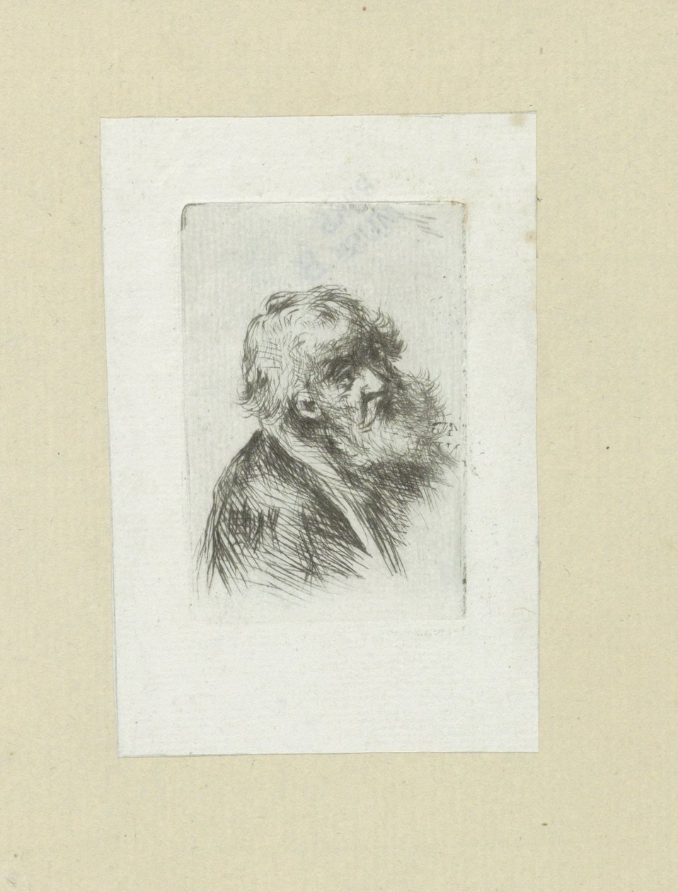 Oude man puts baard The Compleat Work of Etchings by John Chalon / Oeuvre Complette des Eaux Fortes par Jean Chalon (シリーズタイトル) 作： ヤン・シャロン