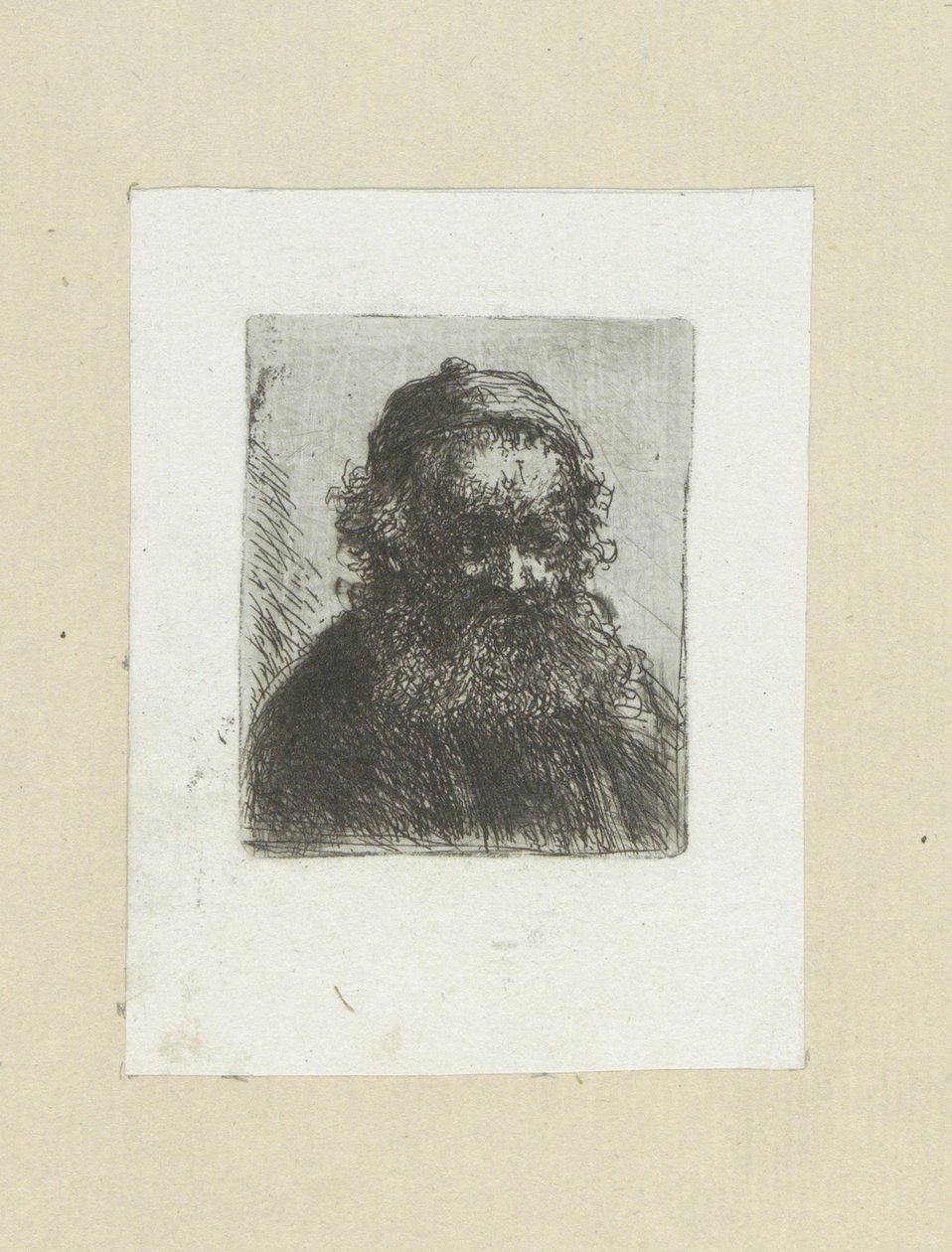 Oude man puts baard in muts The Compleat Work of Etchings by John Chalon / Oeuvre Complette des Eaux Fortes par Jean Chalon (シリーズタイトル) 作： ヤン・シャロン