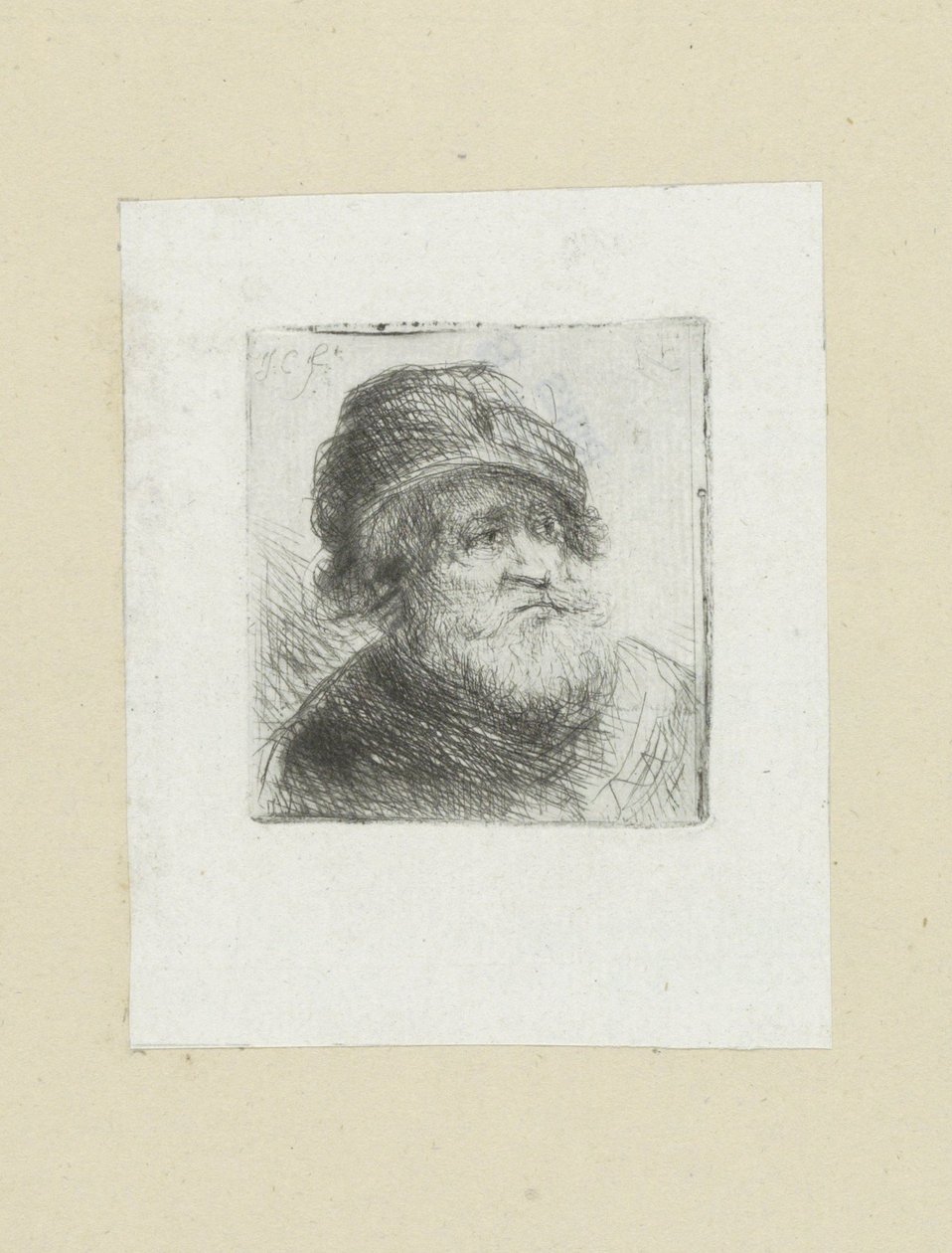 チュールバンドを履くオウデ男 The Compleat Work of Etchings by John Chalon / Oeuvre Complette des Eaux Fortes par Jean Chalon (シリーズ名) 作： ヤン・シャロン