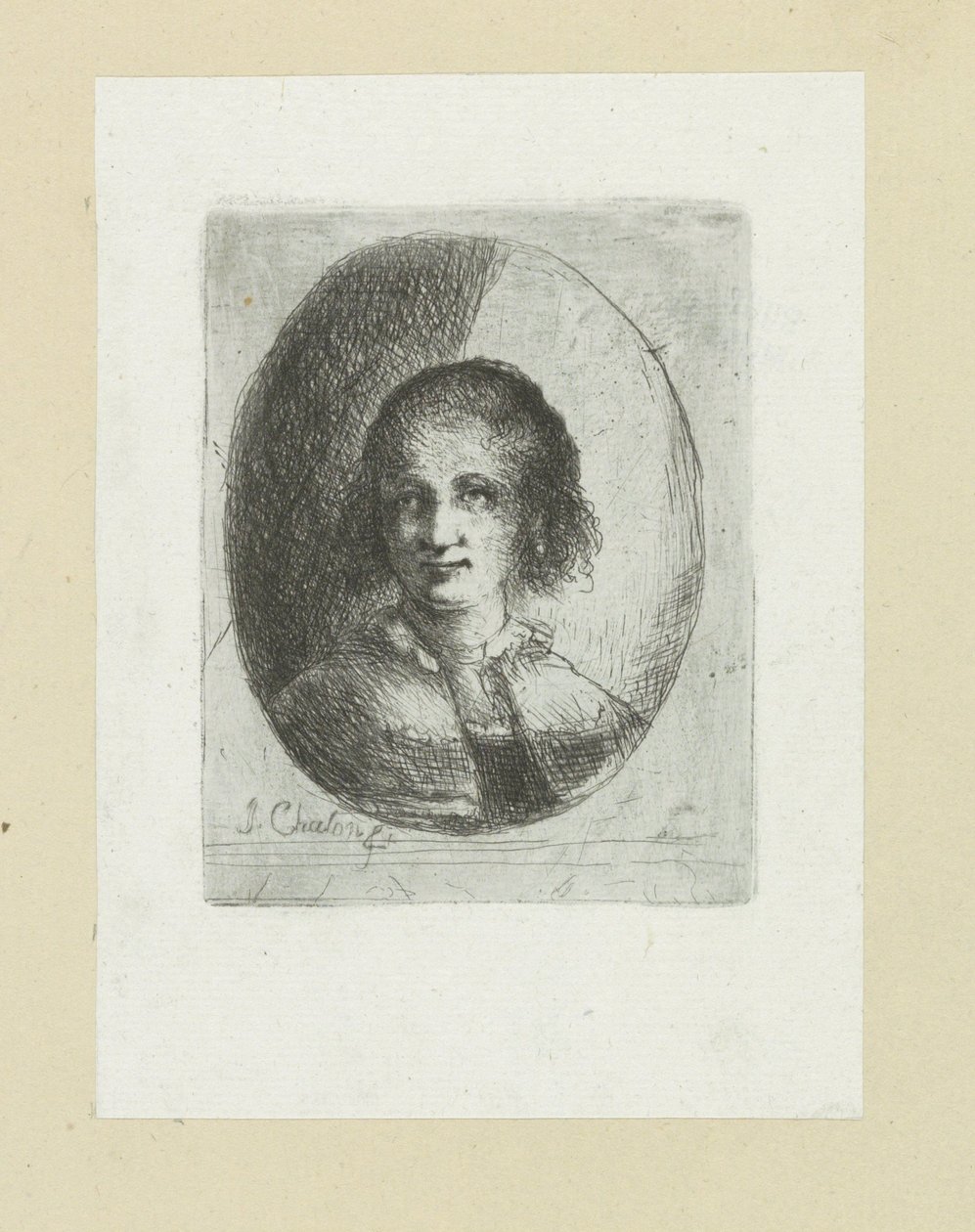 クリスティーナ・シャロンの肖像 The Compleat Work of Etchings by John Chalon / Oeuvre Complette des Eaux Fortes par Jean Chalon (シリーズ名) 作： ヤン・シャロン