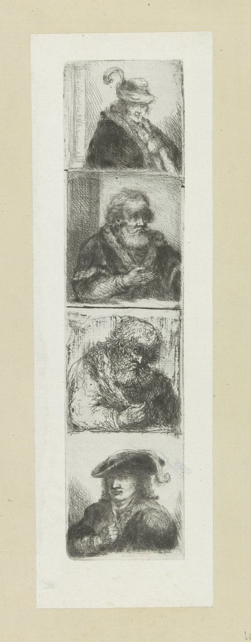 Vier mansportretten The Compleat Work of Etchings by John Chalon / Oeuvre Complette des Eaux Fortes par Jean Chalon (シリーズタイトル) 作： ヤン・シャロン
