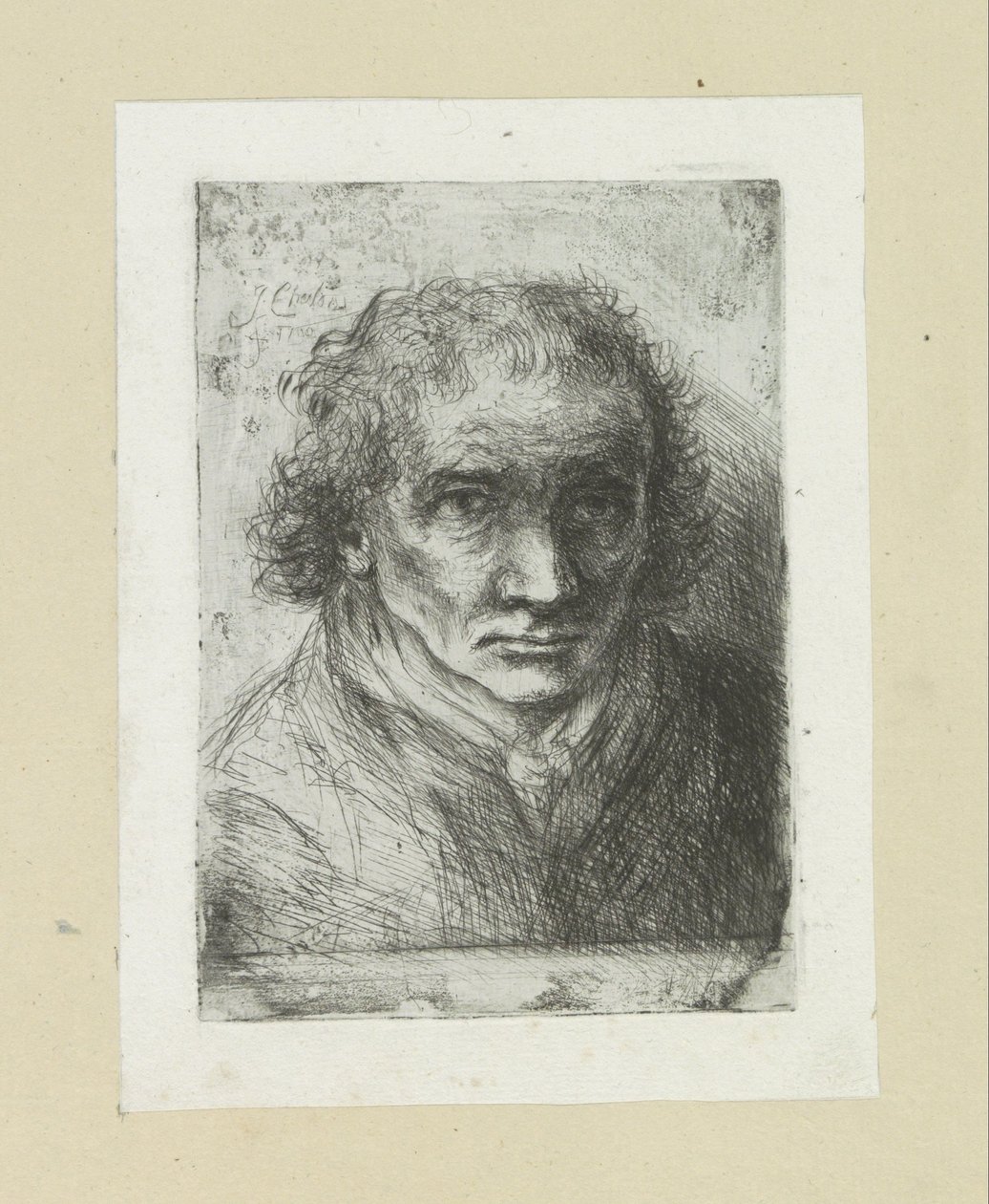 フォルワッセンの男がシャールを置く The Compleat Work of Etchings by John Chalon / Oeuvre Complette des Eaux Fortes par Jean Chalon (シリーズタイトル) 作： ヤン・シャロン