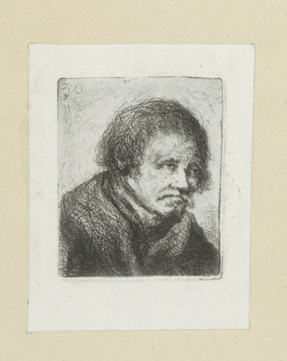 いびきをかくヴォルワッセン男 The Compleat Work of Etchings by John Chalon / Oeuvre Complette des Eaux Fortes par Jean Chalon (シリーズ名) 作： ヤン・シャロン