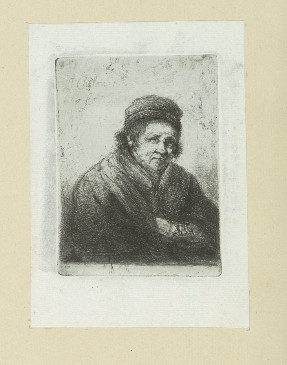 フォルワッセンの男、右へ The Compleat Work of Etchings by John Chalon / Oeuvre Complette des Eaux Fortes par Jean Chalon (シリーズ名) 作： ヤン・シャロン