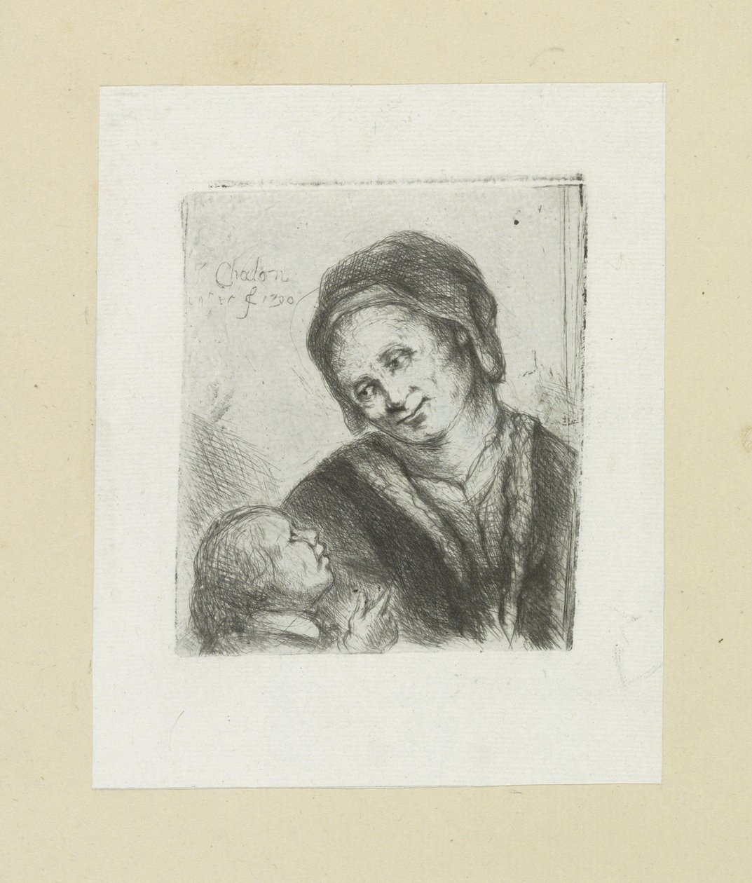 Vrouw en kind The Compleat Work of Etchings by John Chalon / Oeuvre Complette des Eaux Fortes par Jean Chalon (シリーズ名) 作： ヤン・シャロン