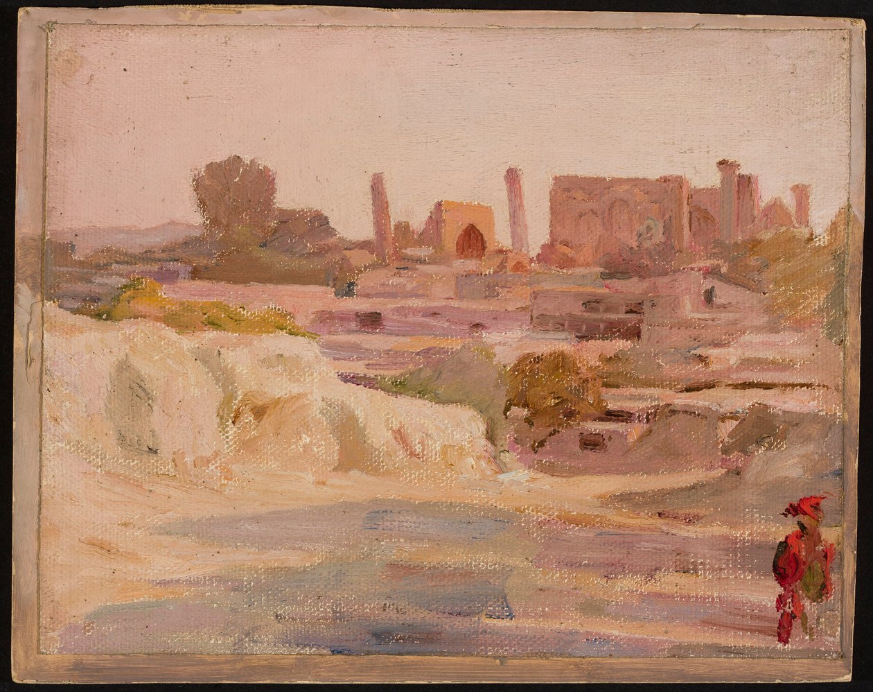 サマルカンド ― 全景。『トルキエスタンへの旅』より 作： ヤン・シアグリンスキー