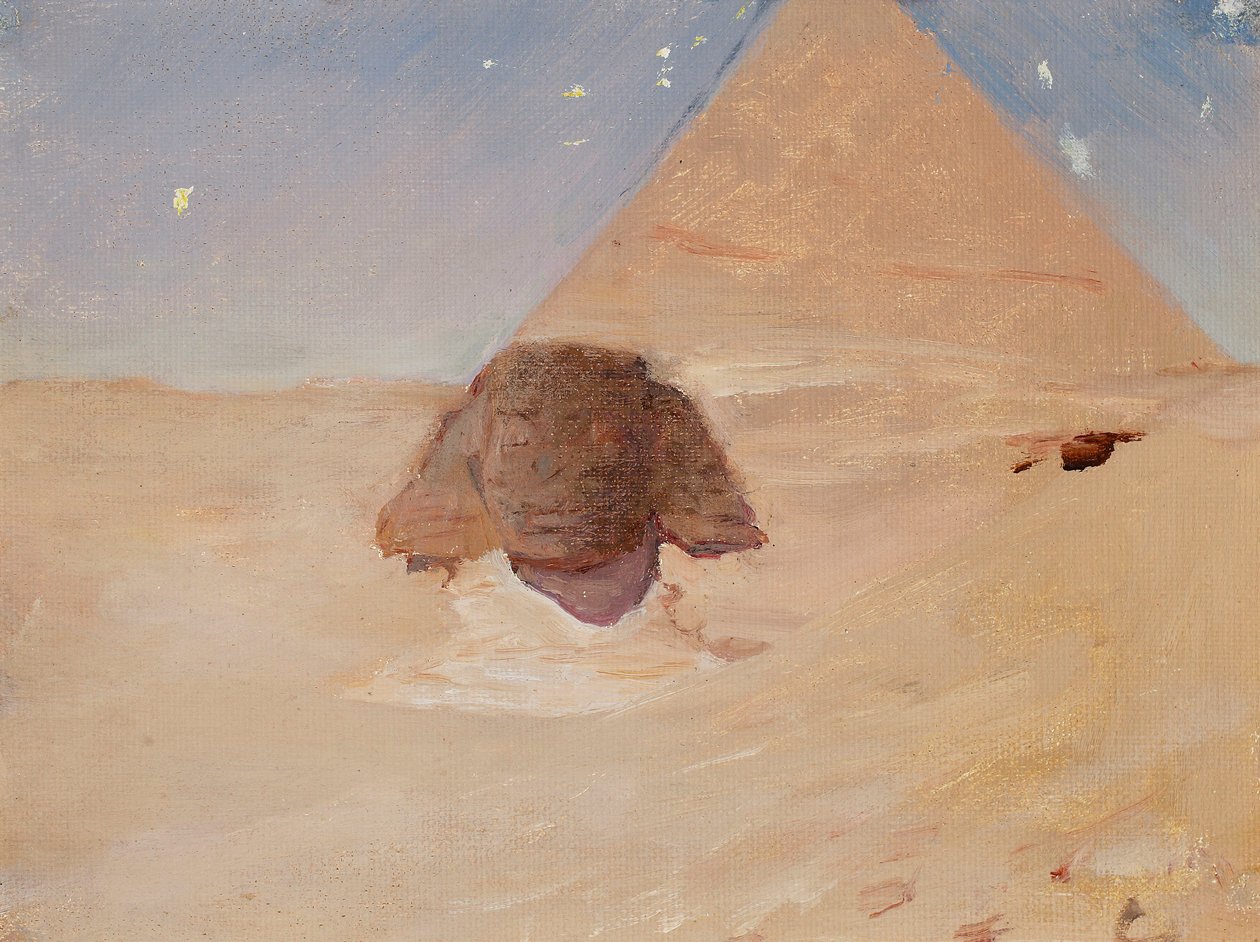夜のスフィンクス。エジプト旅行より 作： ヤン・シアグリンスキー