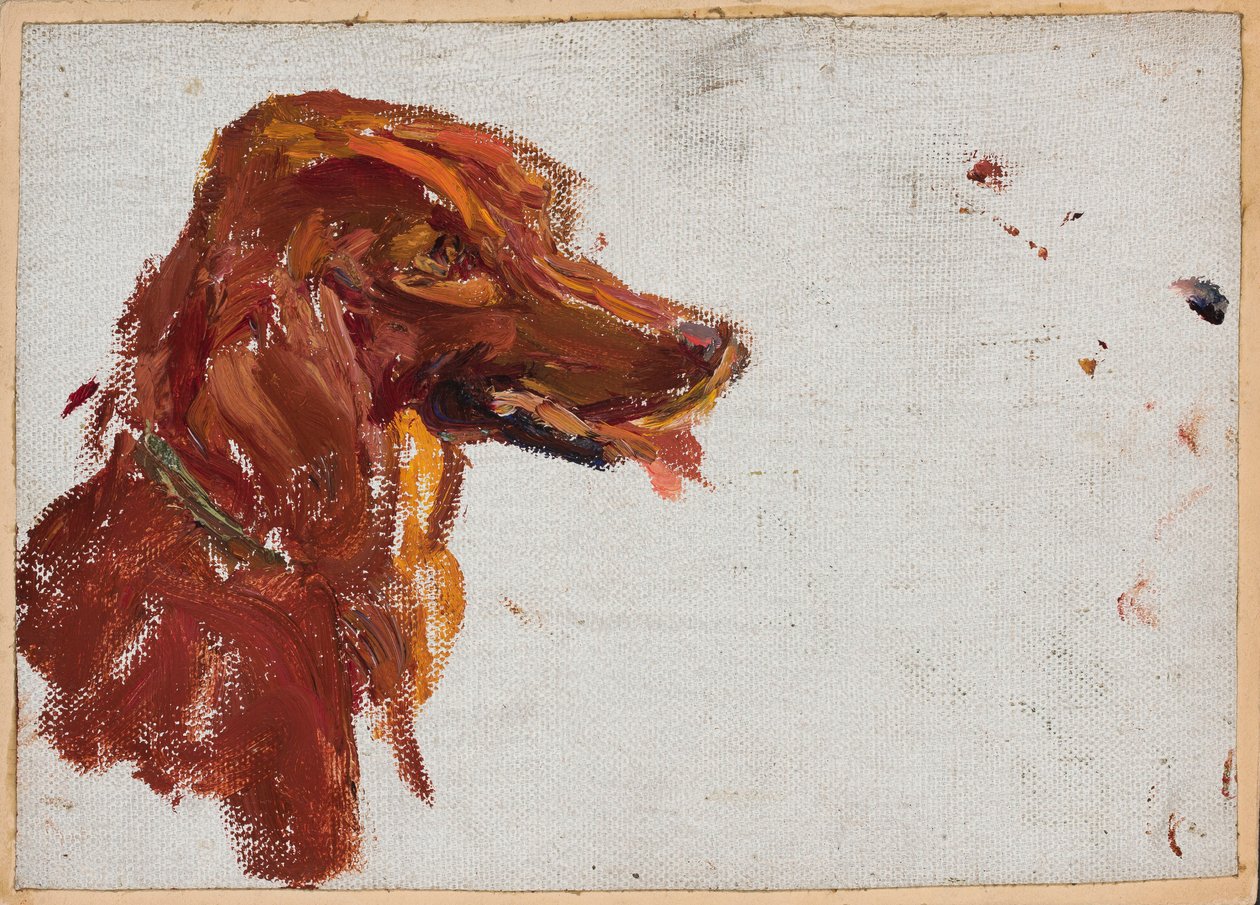 ゴリツィン神父の犬の頭部の習作。マリノ 作： ヤン・シアグリンスキー