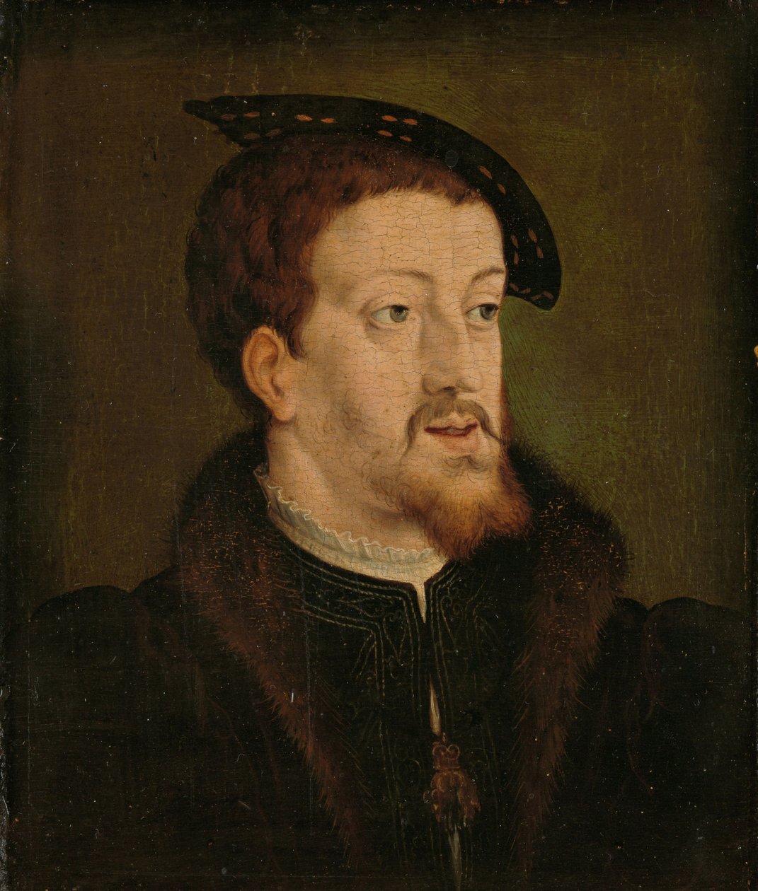 チャールズ5世、神聖ローマ皇帝の肖像、c。 1530 作： ヤン・コルネリス・ヴェルメイエン