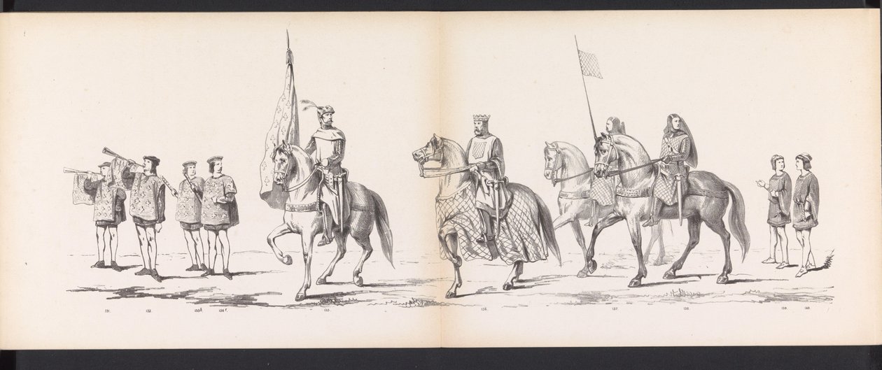 ライデン学生のマスカレード、1865年（プレート11） 1865 年 6 月 6 日にライデン学生団のメンバーが開催した衣装を着た行進。 作： ヤン・ダニエル・コルネリス カレル・ウィレム・バロン・ド・コンスタン レベック