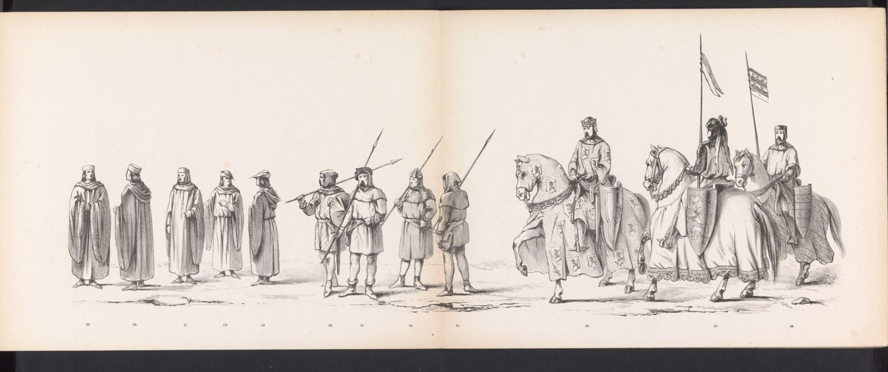 ライデン学生の仮面舞踏会、1865年（プレート3） 1865 年 6 月 6 日にライデン学生団のメンバーが開催した衣装を着た行進。 作： ヤン・ダニエル・コルネリス カレル・ウィレム・バロン・ド・コンスタン レベック