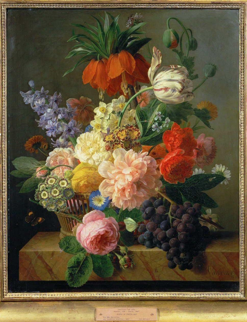 花と果実...（キャンバスに描く） 作： Jan Frans van Dael