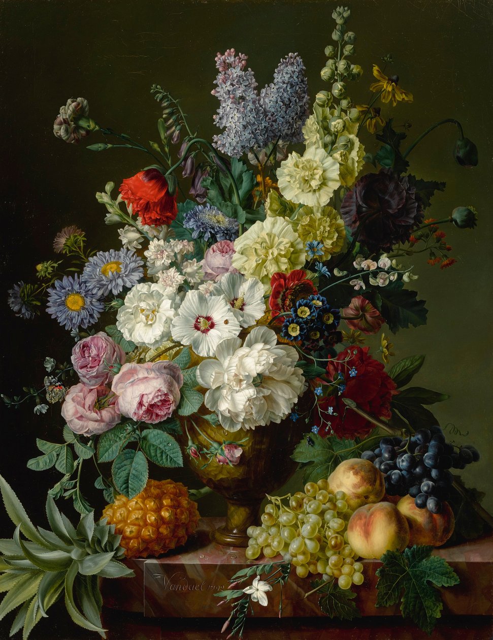 花瓶の花の静物 作： Jan Frans van Dael