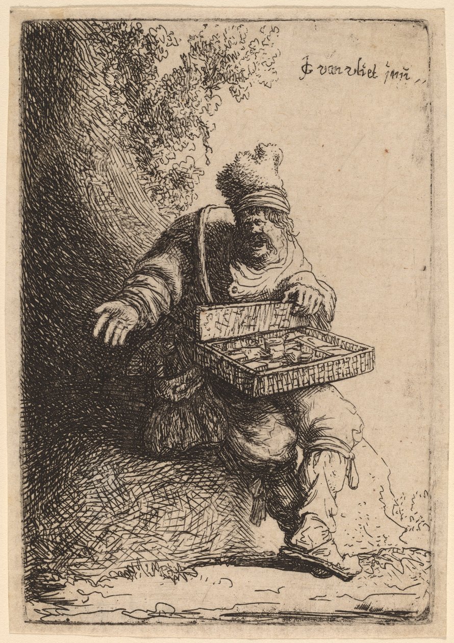 The Peddler」（1632年）。 作： ヤン・ゲオルク・ヴァン・フリート