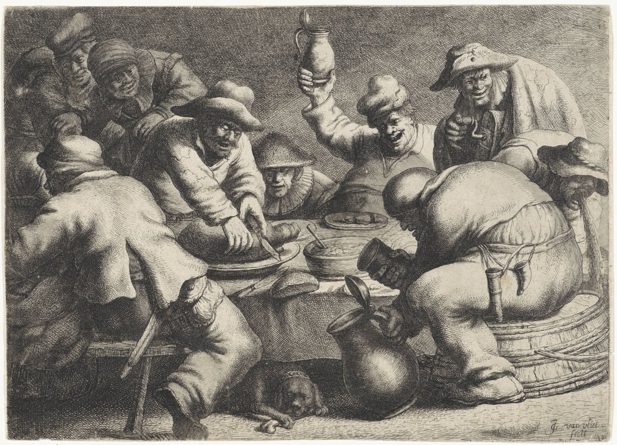 農夫の食事 作： Jan Gillisz van Vliet