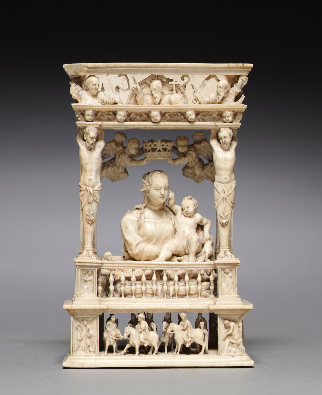 建築フレームの聖母子像c。 1530-1540。 作： ヤン・ゴサート
