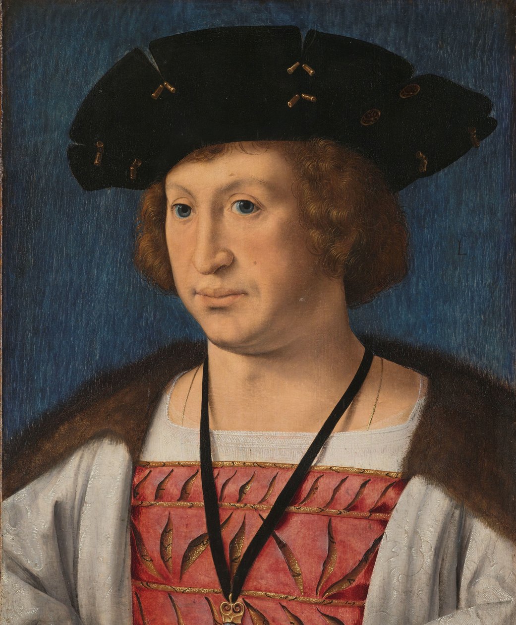 フローリス・ヴァン・エグモント (1469-1539)、ビューレンとリールダムの伯爵 作： ヤン・ホッサート